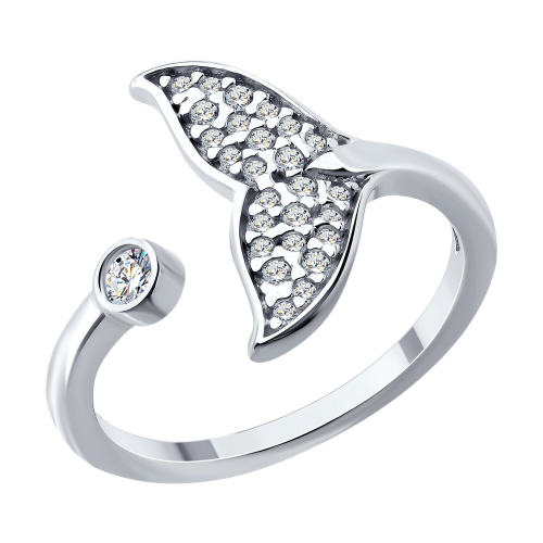 Серебряное кольцо с фианитом