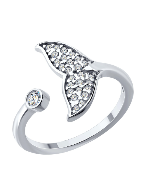 Серебряное кольцо с фианитом