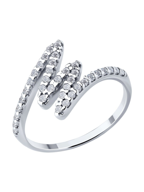 Серебряное кольцо  с фианитом