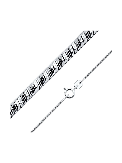 Серебряная цепь плетение Снейк