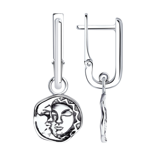 Серьги из черненого серебра