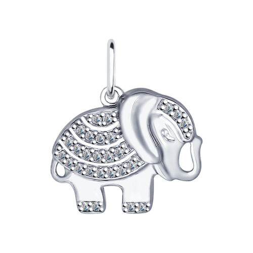 Подвеска «Слон» из серебра