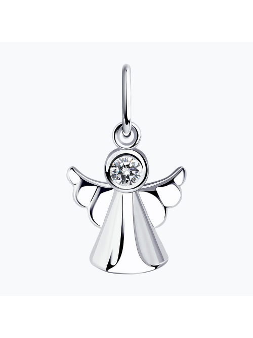 Подвеска из серебра с фианитом