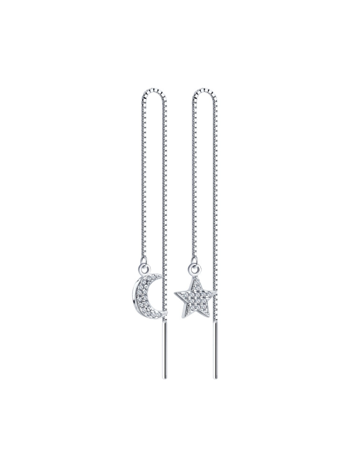 Серебряные серьги  с фианитом