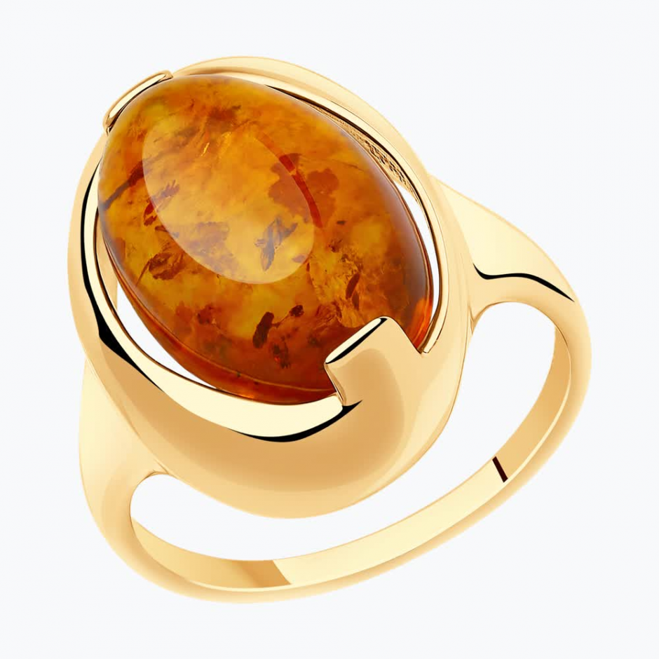 Кольцо из золочёного серебра